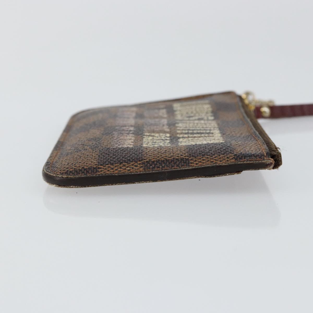 LOUIS VUITTON Damier Ebene Pochette Cles NM Coin Purse N63094 LV Auth hk3159