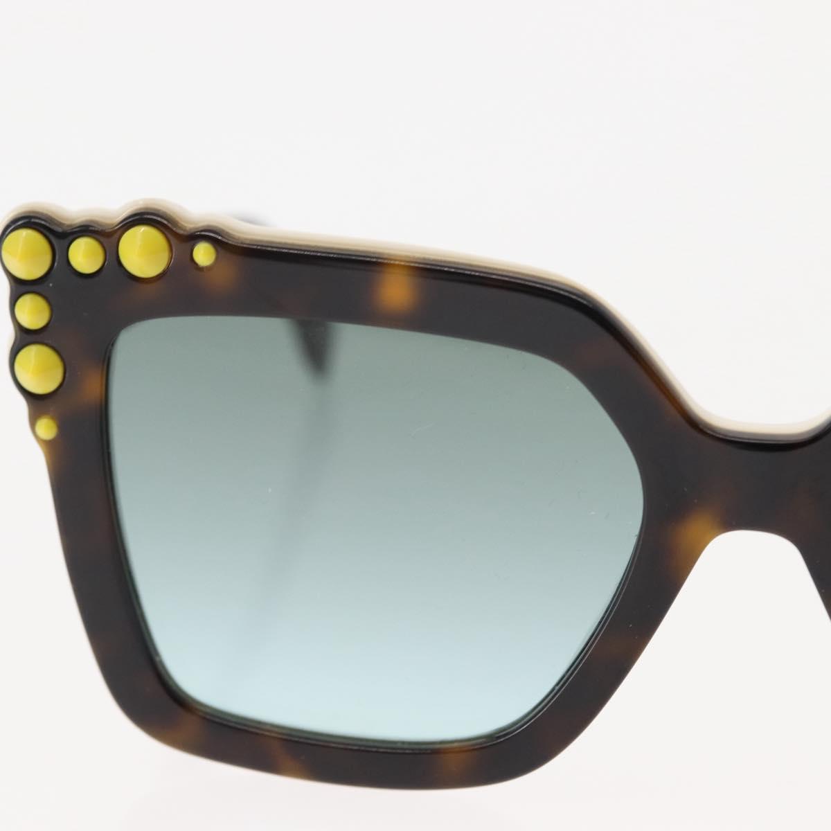 FENDI Sunglasses Plastic Brown C9KEQ Auth hk3162