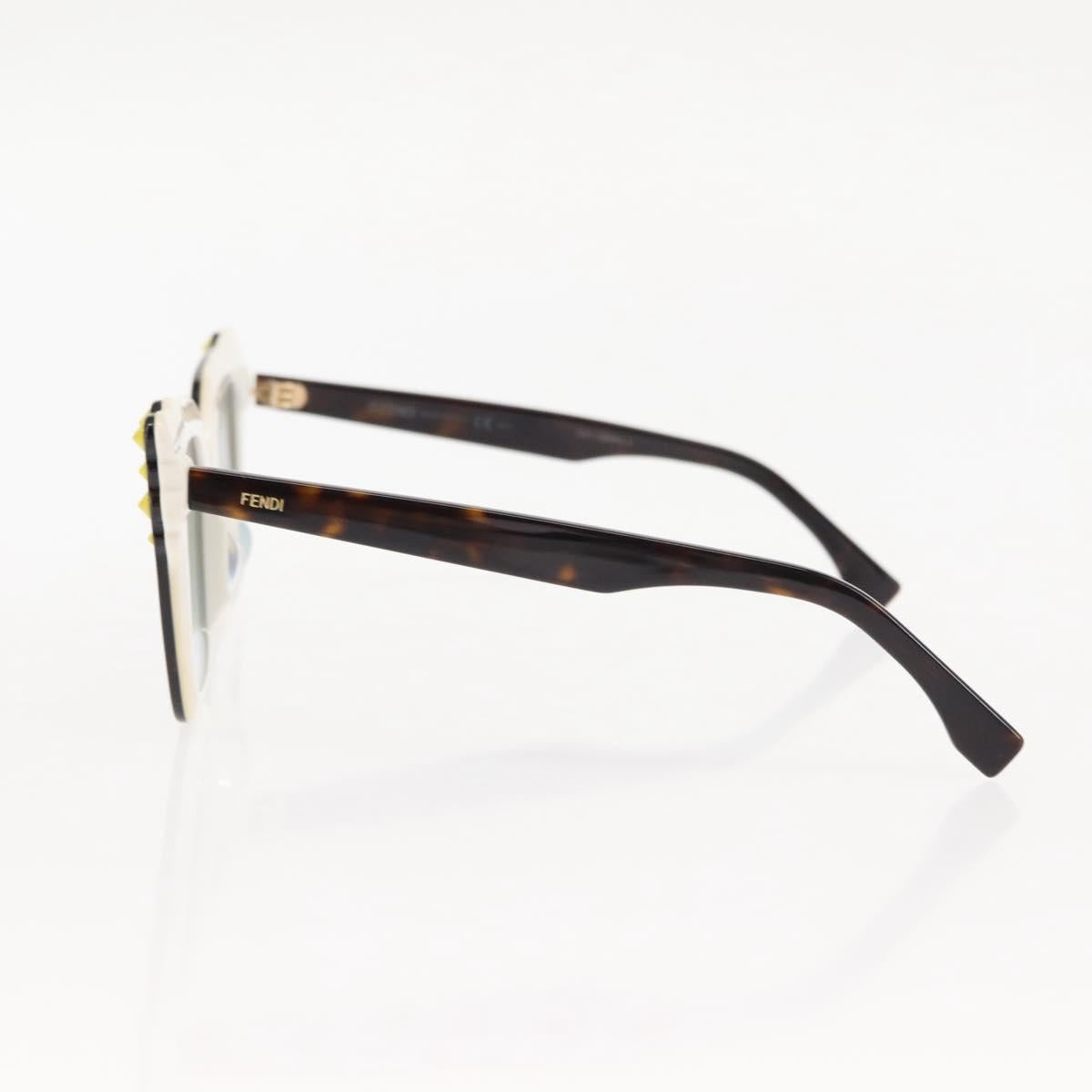 FENDI Sunglasses Plastic Brown C9KEQ Auth hk3162