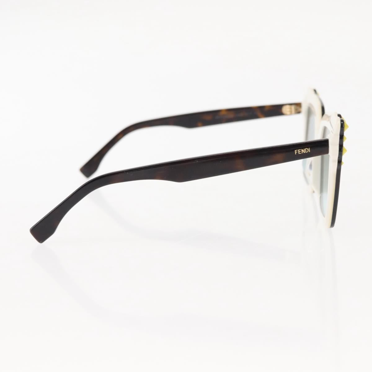 FENDI Sunglasses Plastic Brown C9KEQ Auth hk3162