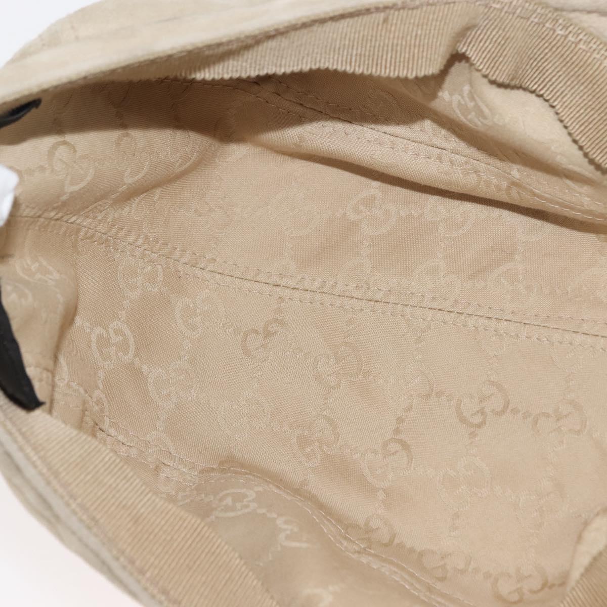 GUCCI Hunting Cap Suede M Beige Auth hk3163