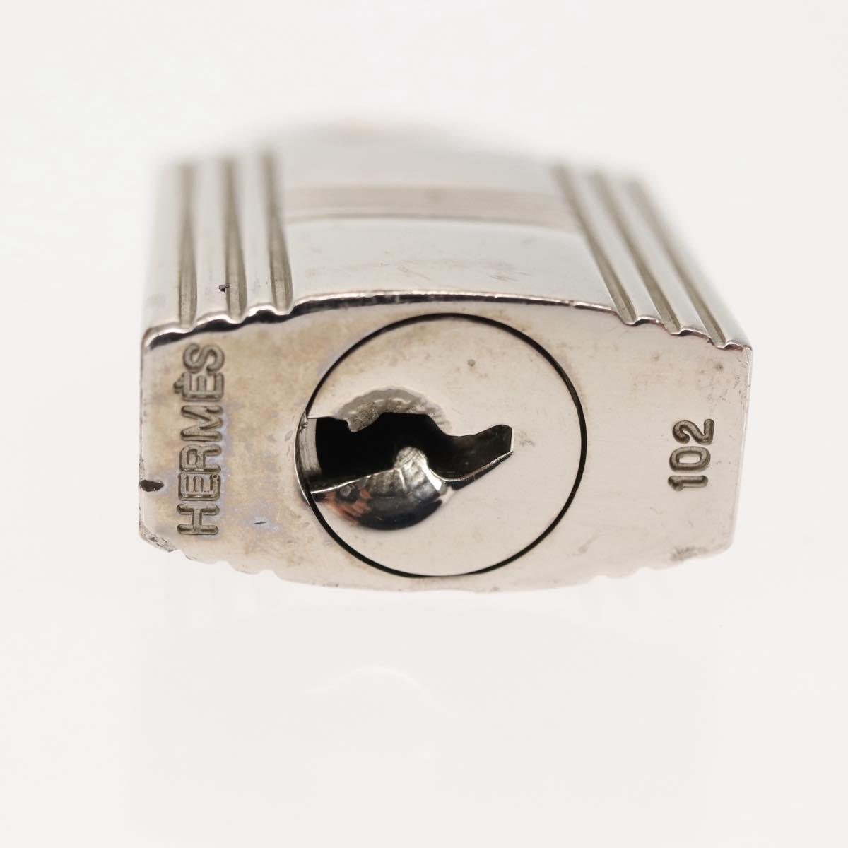 HERMES Cadena Padlock metal Silver Auth hk3164