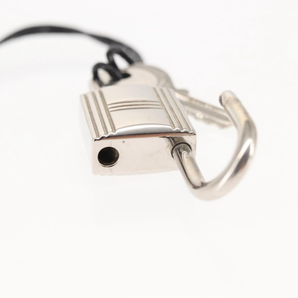 HERMES Cadena Padlock metal Silver Auth hk3165