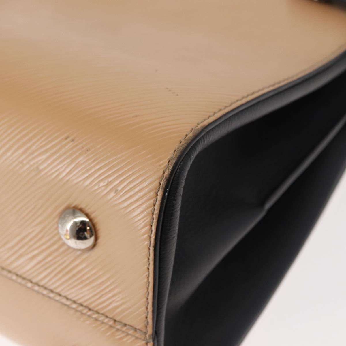 LOUIS VUITTON Epi Twisted Tote Bag Beige Black M51846 LV Auth hk3171
