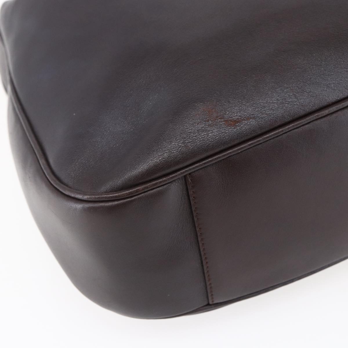 GUCCI Bamboo Shoulder Bag Leather 2way Black Gold 001 0166 1577 Auth hk3173