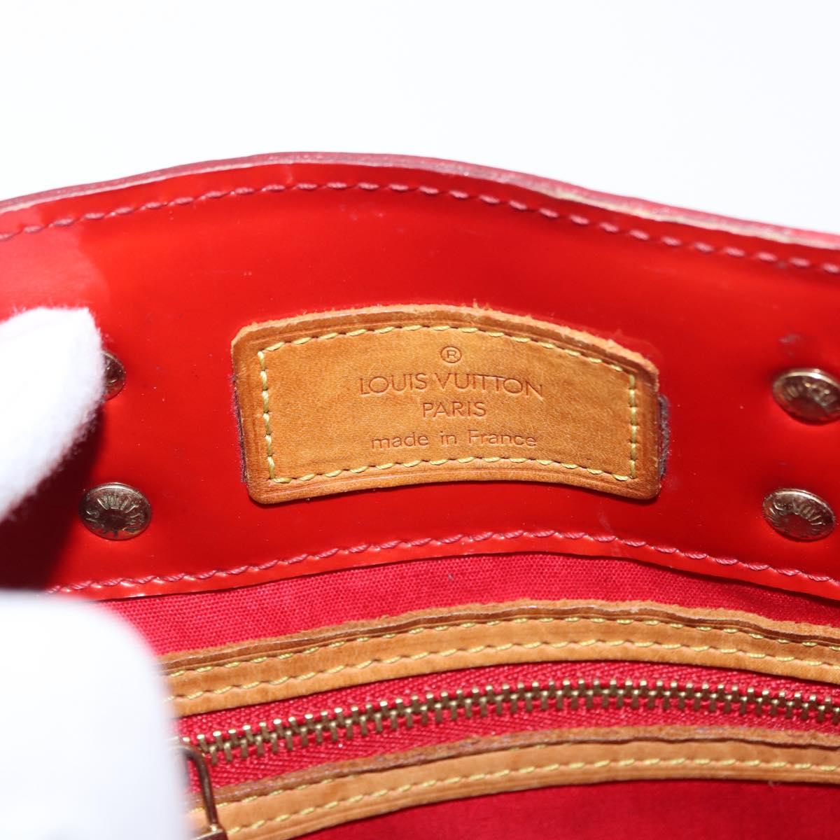 LOUIS VUITTON Monogram Vernis Reade PM Hand Bag Rouge M91088 LV Auth hk3180