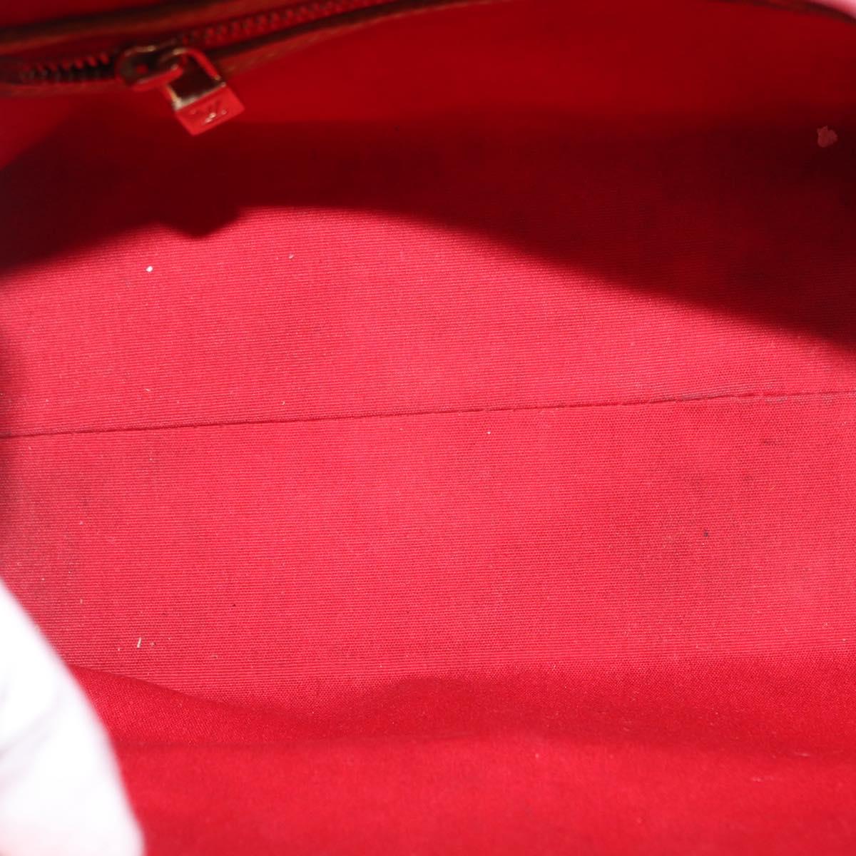 LOUIS VUITTON Monogram Vernis Reade PM Hand Bag Rouge M91088 LV Auth hk3180