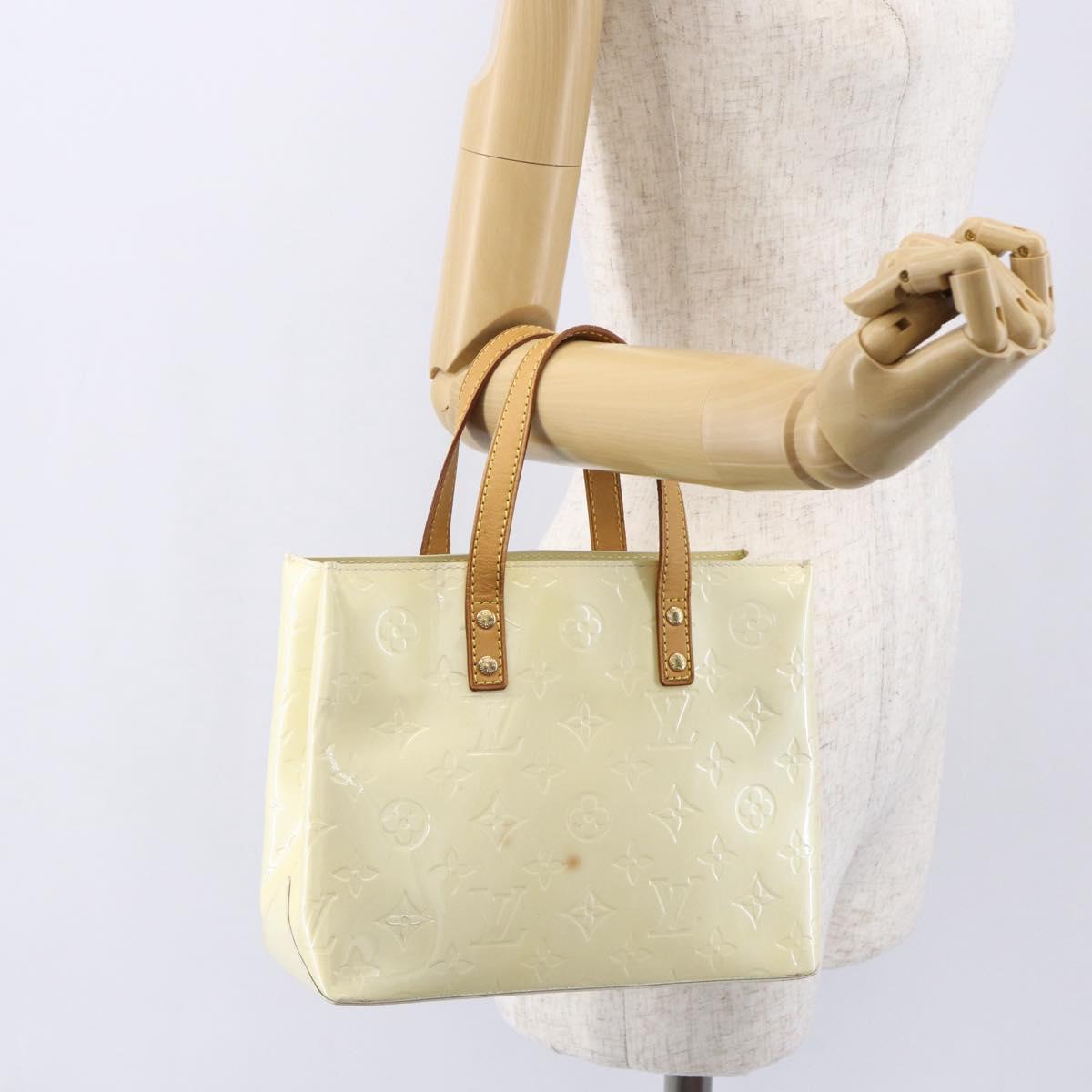 LOUIS VUITTON Monogram Vernis Reade PM Hand Bag Gris M91145 LV Auth hk3182