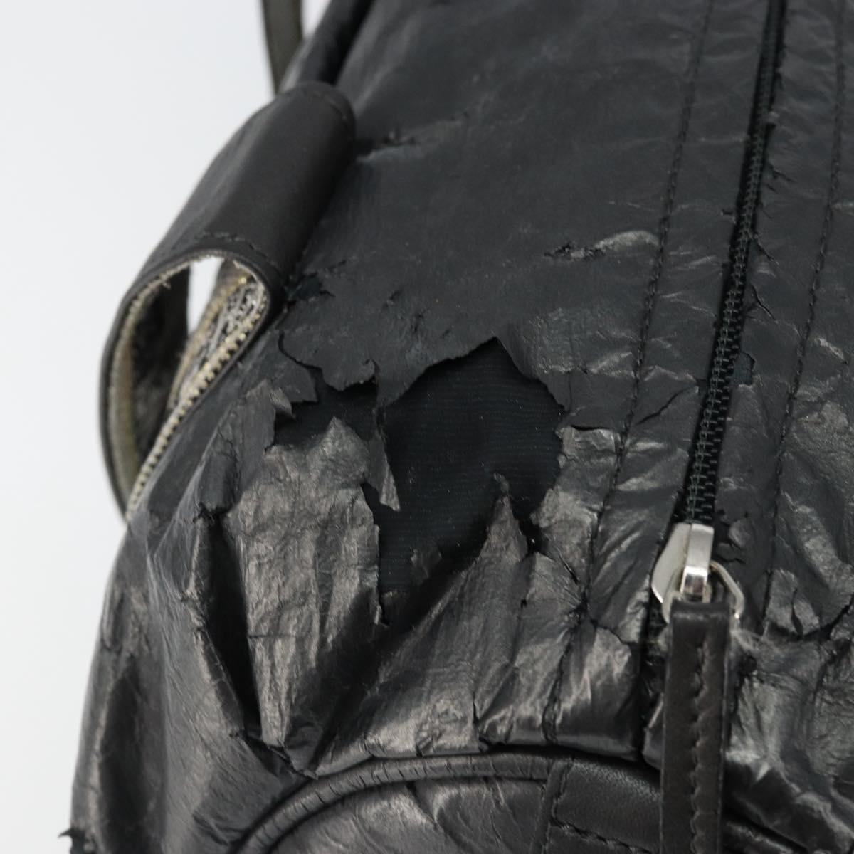 CHANEL Sports Hand Bag PVC Gray Silver CC Auth hk3194