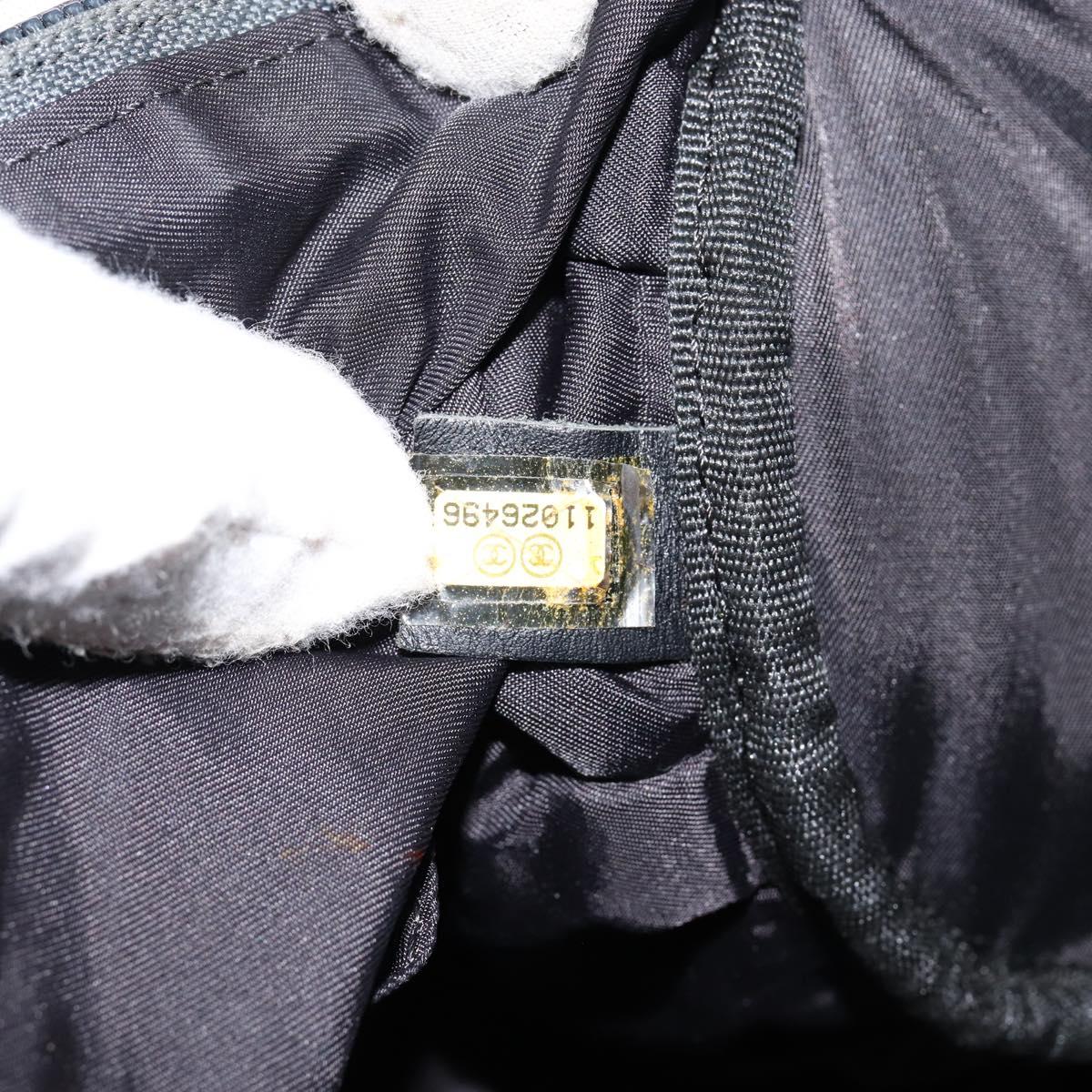 CHANEL Sports Hand Bag PVC Gray Silver CC Auth hk3194