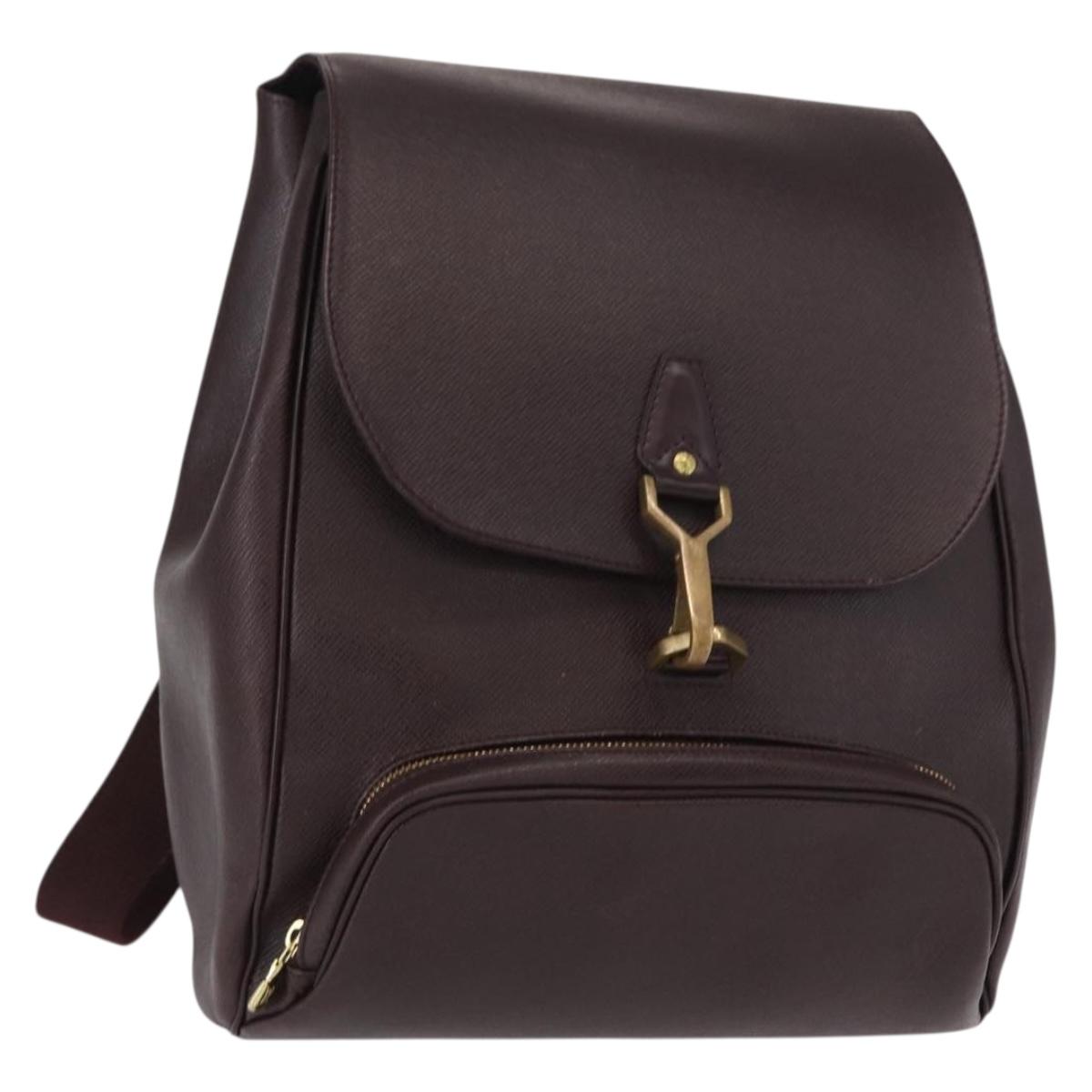 LOUIS VUITTON Taiga Cashier Backpack Acajou M30176 LV Auth hk3196