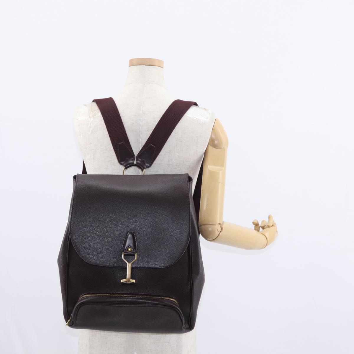 LOUIS VUITTON Taiga Cashier Backpack Acajou M30176 LV Auth hk3196