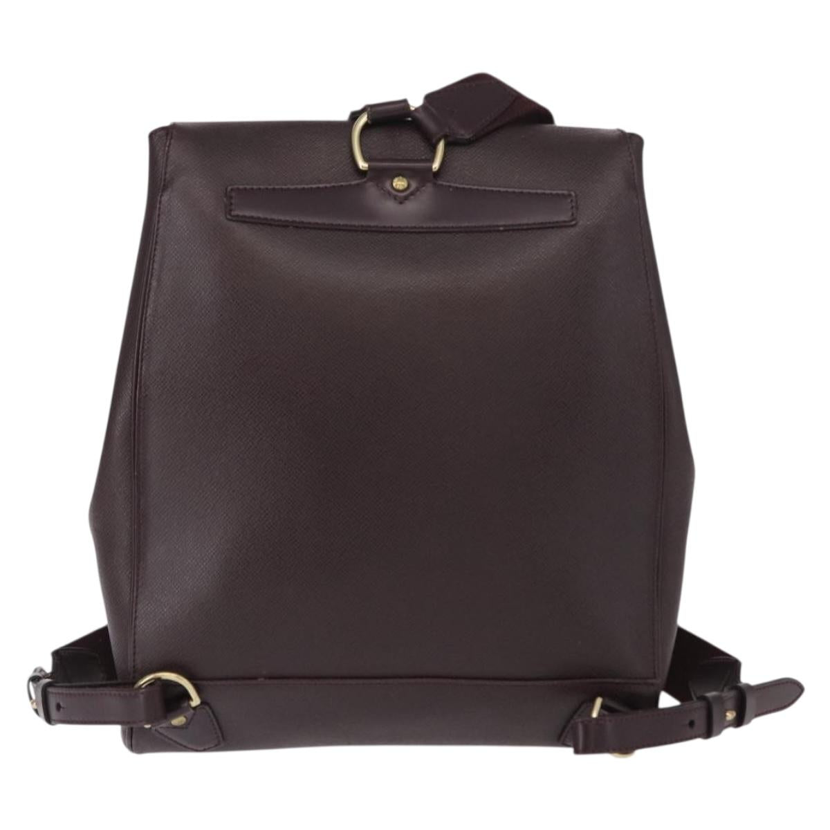 LOUIS VUITTON Taiga Cashier Backpack Acajou M30176 LV Auth hk3196