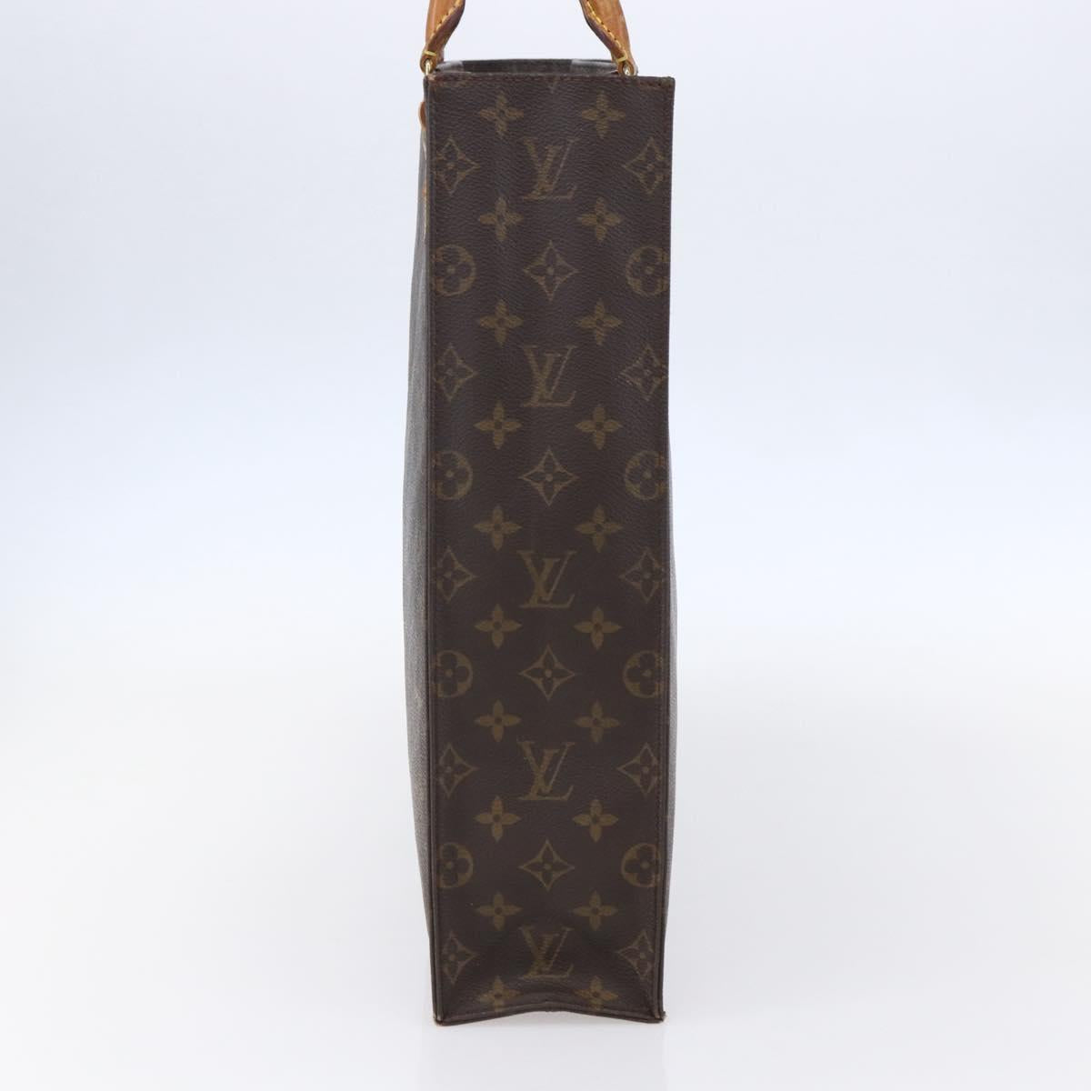 LOUIS VUITTON Monogram Sac Plat Hand Bag M51140 LV Auth hk3202