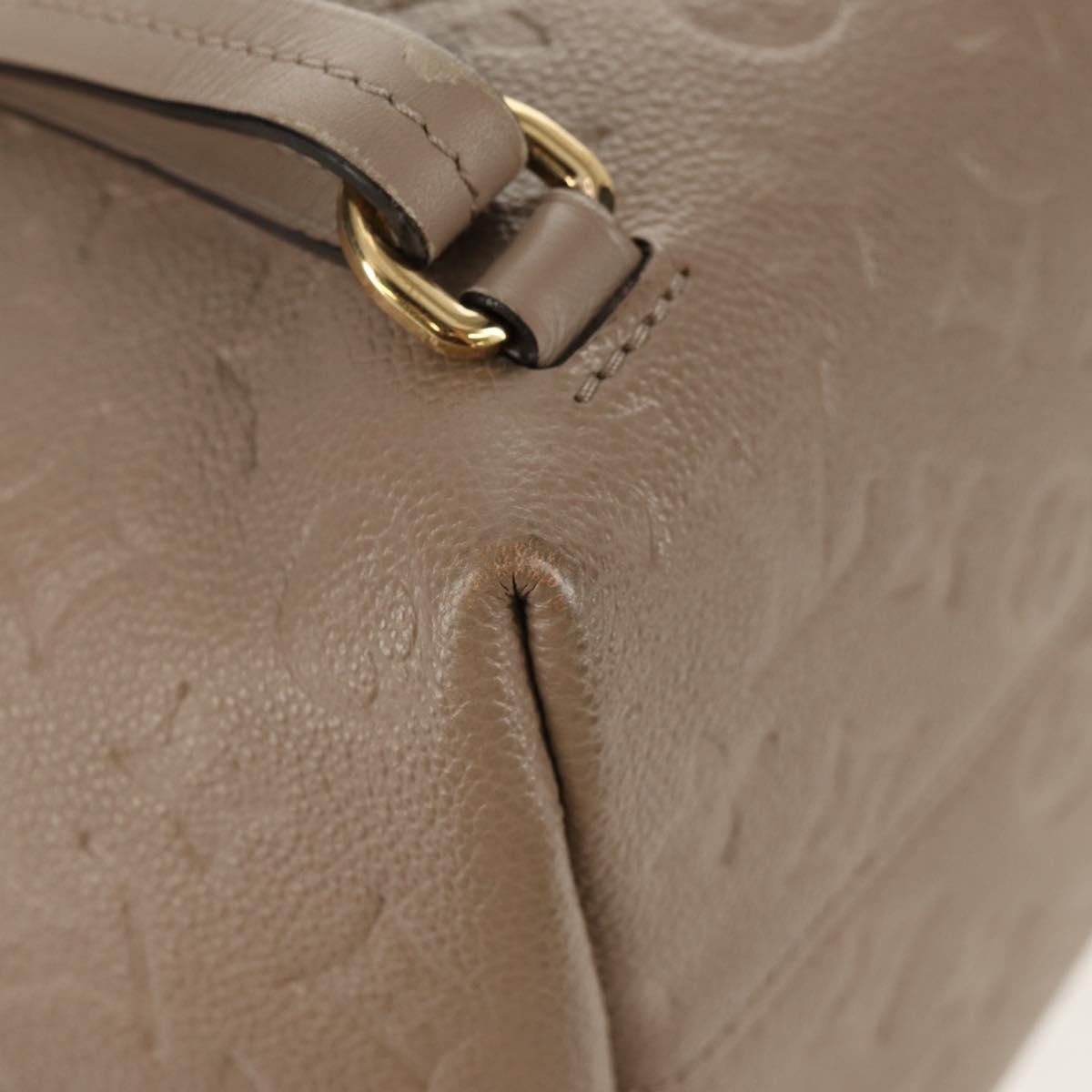 LOUIS VUITTON Monogram Empreinte Montsouris PM Bag Bronze M45410 LV Auth hk3223AM