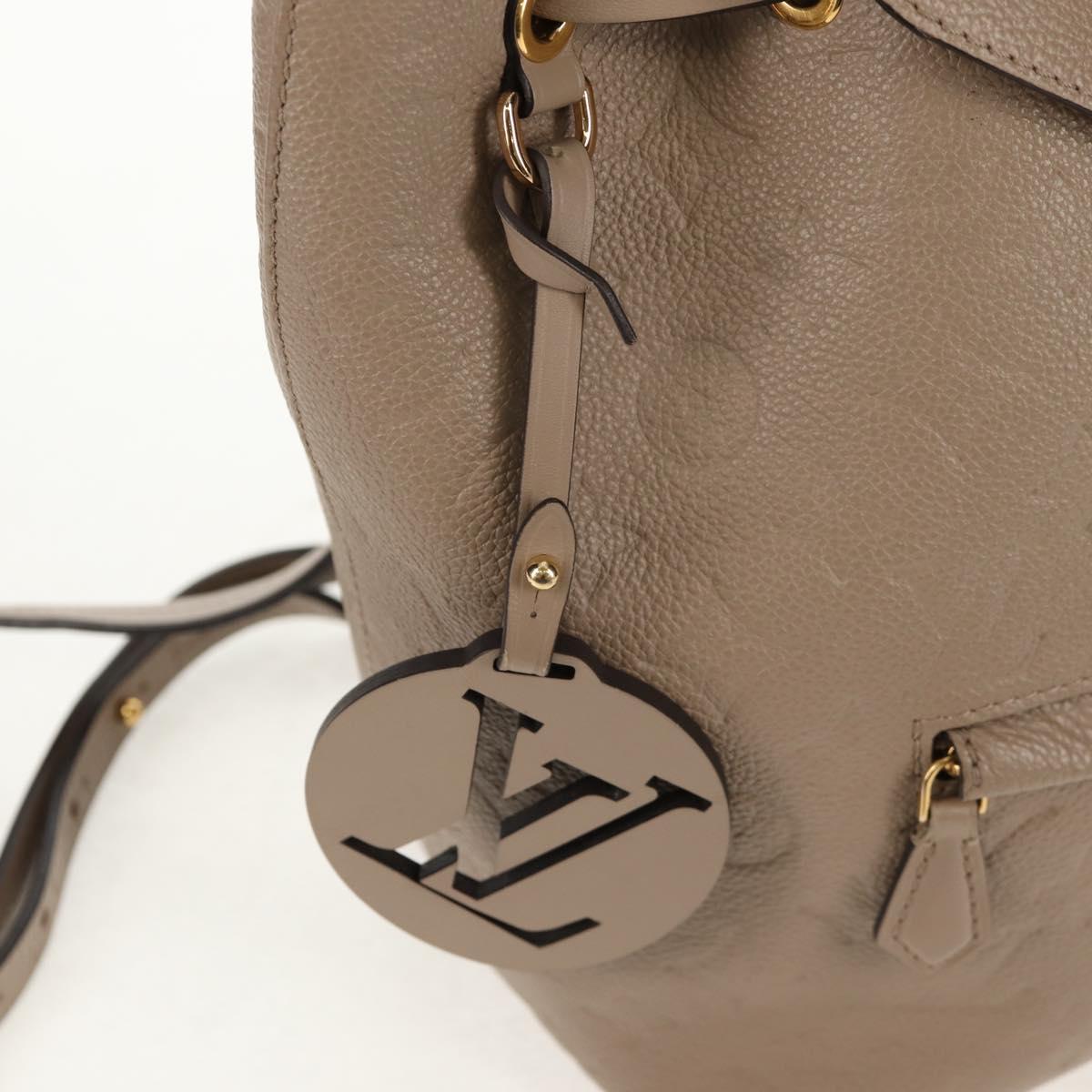 LOUIS VUITTON Monogram Empreinte Montsouris PM Bag Bronze M45410 LV Auth hk3223AM