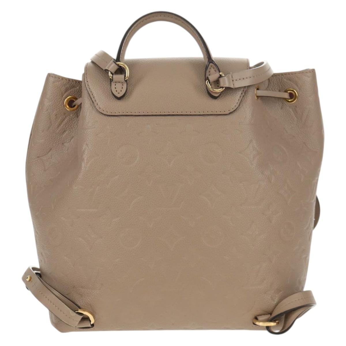 LOUIS VUITTON Monogram Empreinte Montsouris PM Bag Bronze M45410 LV Auth hk3223M
