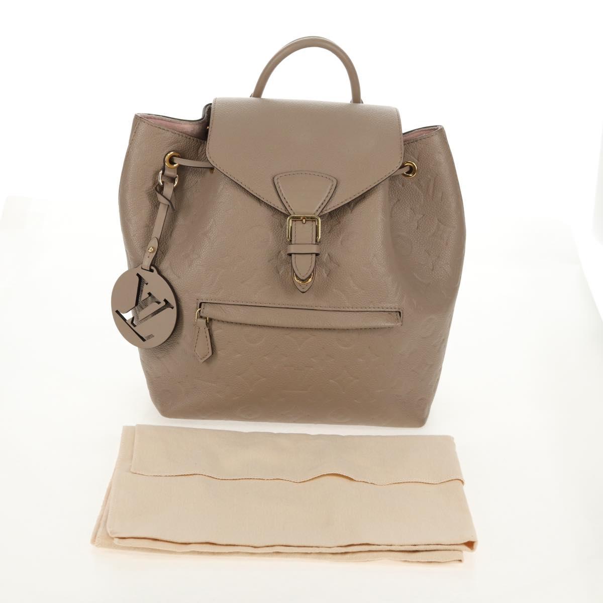 LOUIS VUITTON Monogram Empreinte Montsouris PM Bag Bronze M45410 LV Auth hk3223M