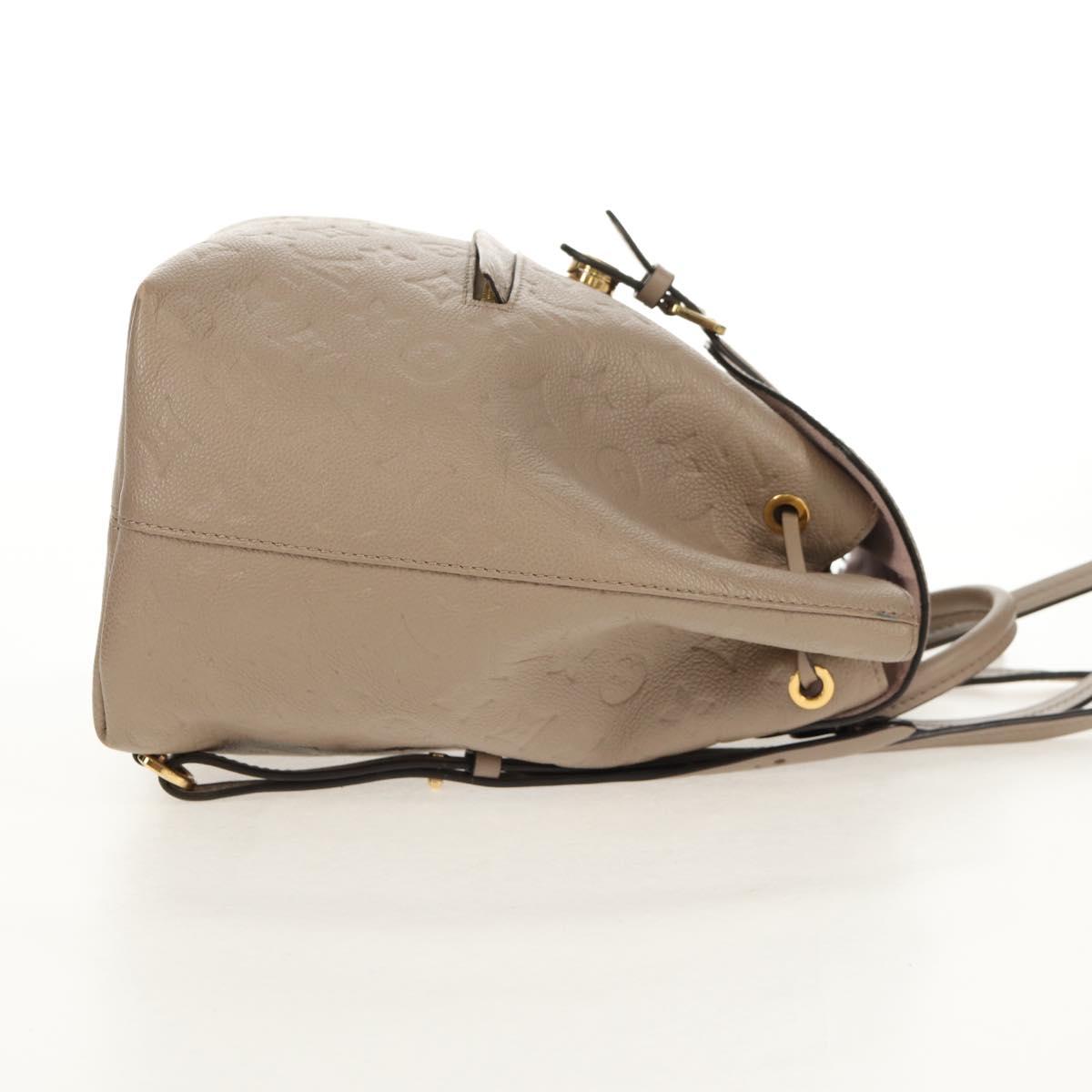 LOUIS VUITTON Monogram Empreinte Montsouris PM Bag Bronze M45410 LV Auth hk3223AM