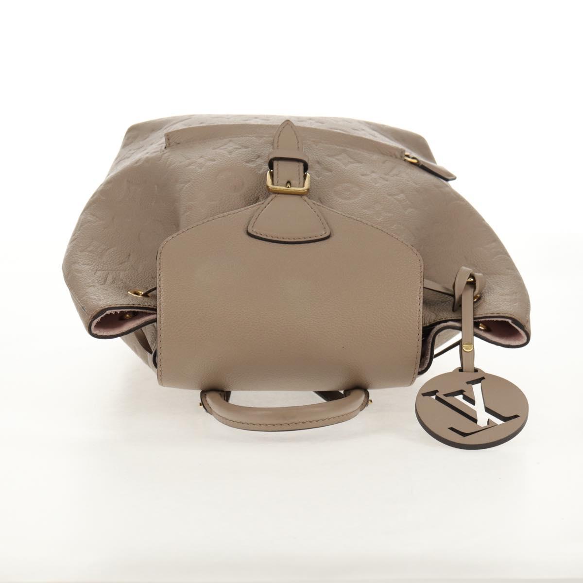 LOUIS VUITTON Monogram Empreinte Montsouris PM Bag Bronze M45410 LV Auth hk3223M