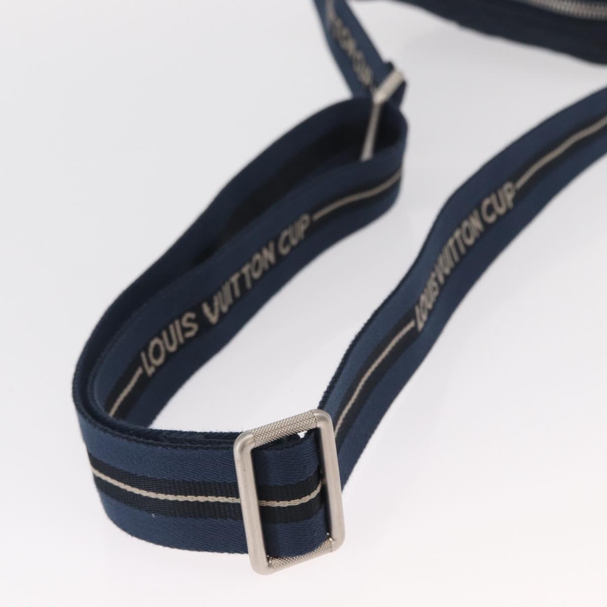 LOUIS VUITTON LV Cup Solent Shoulder Bag Coated Canvas Blue M80707 Auth hk3226