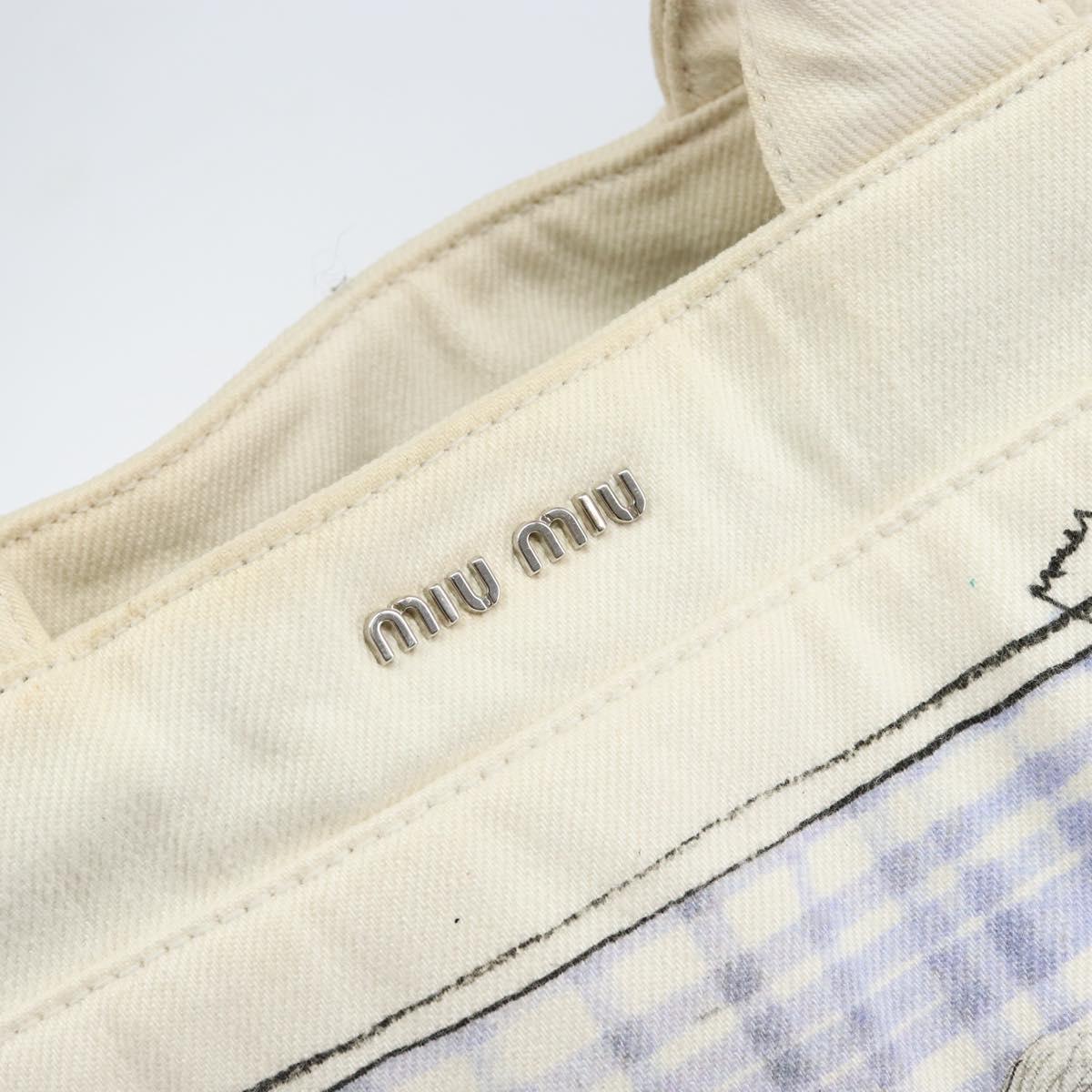 Miu Miu Spring/Summer 2016 Collection ERI WAKIYAMA Bag Canvas White Auth hk3236