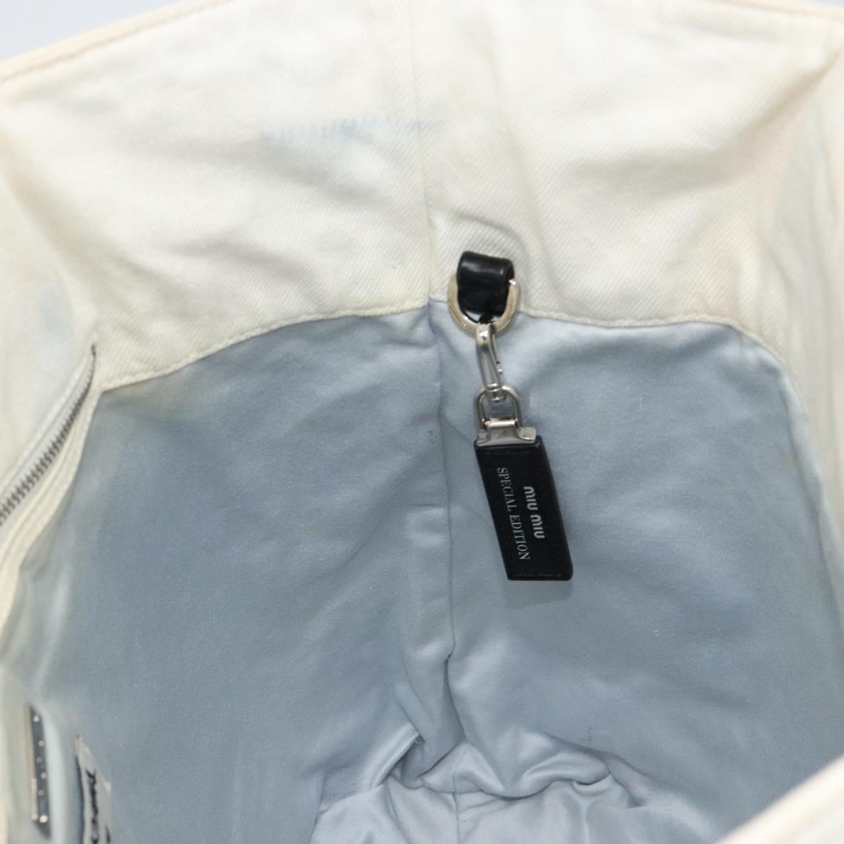 Miu Miu Spring/Summer 2016 Collection ERI WAKIYAMA Bag Canvas White Auth hk3236