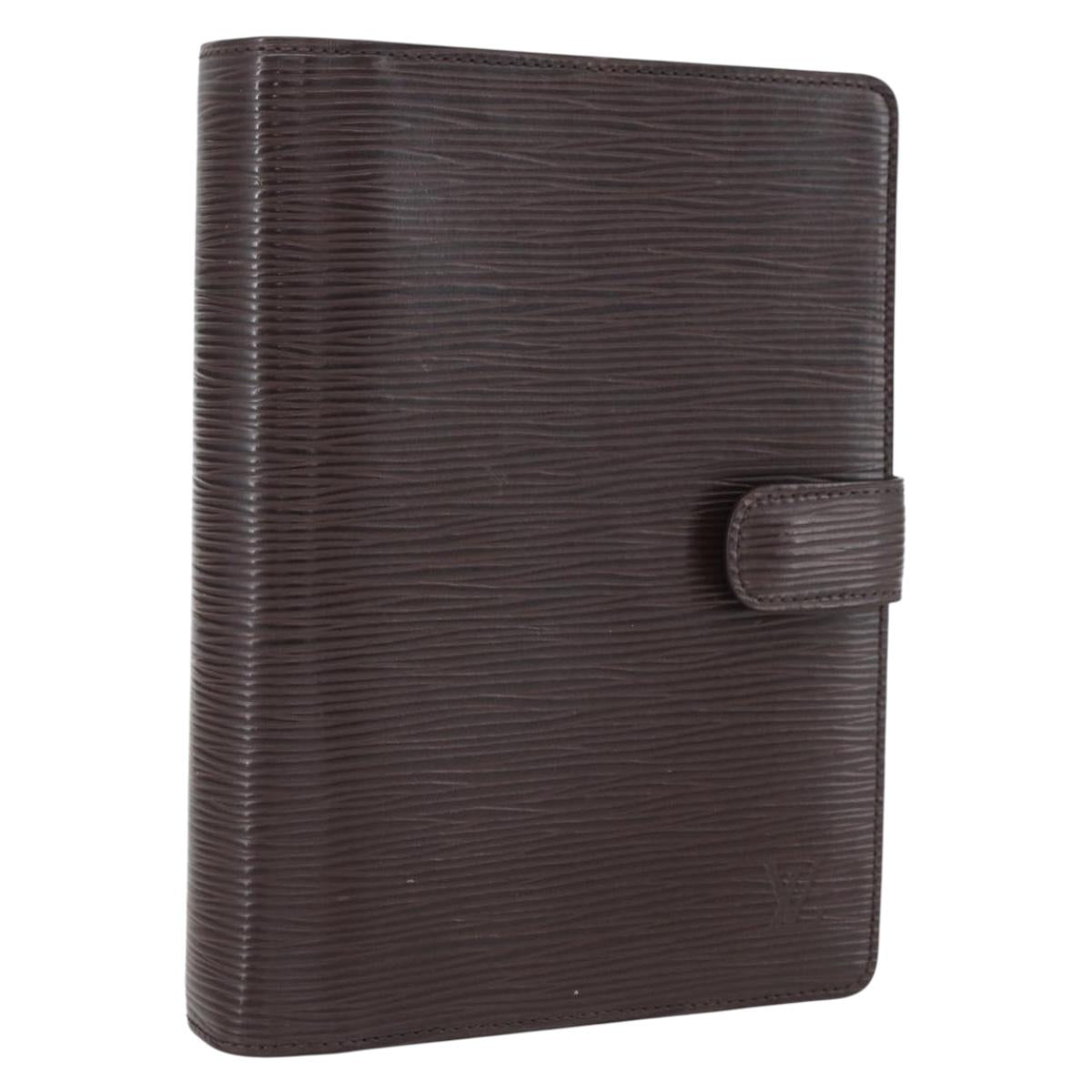 LOUIS VUITTON Epi Agenda MM Day Planner Cover Mocha R2004D LV Auth hk3243