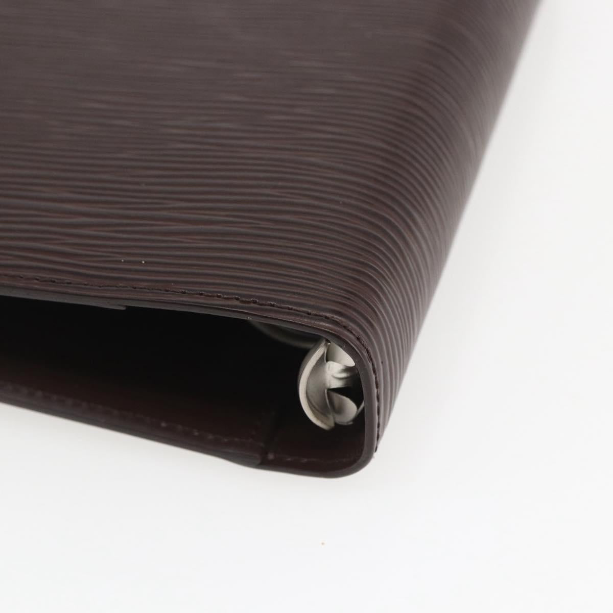 LOUIS VUITTON Epi Agenda MM Day Planner Cover Mocha R2004D LV Auth hk3243