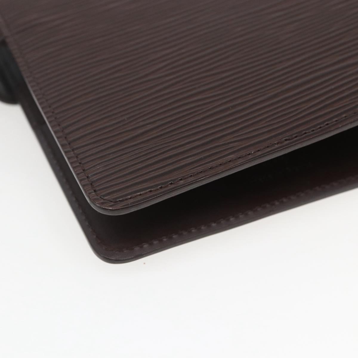 LOUIS VUITTON Epi Agenda MM Day Planner Cover Mocha R2004D LV Auth hk3243