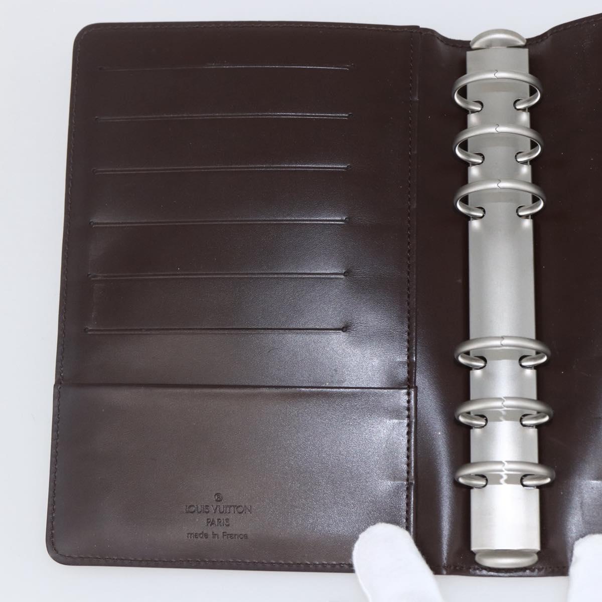 LOUIS VUITTON Epi Agenda MM Day Planner Cover Mocha R2004D LV Auth hk3243