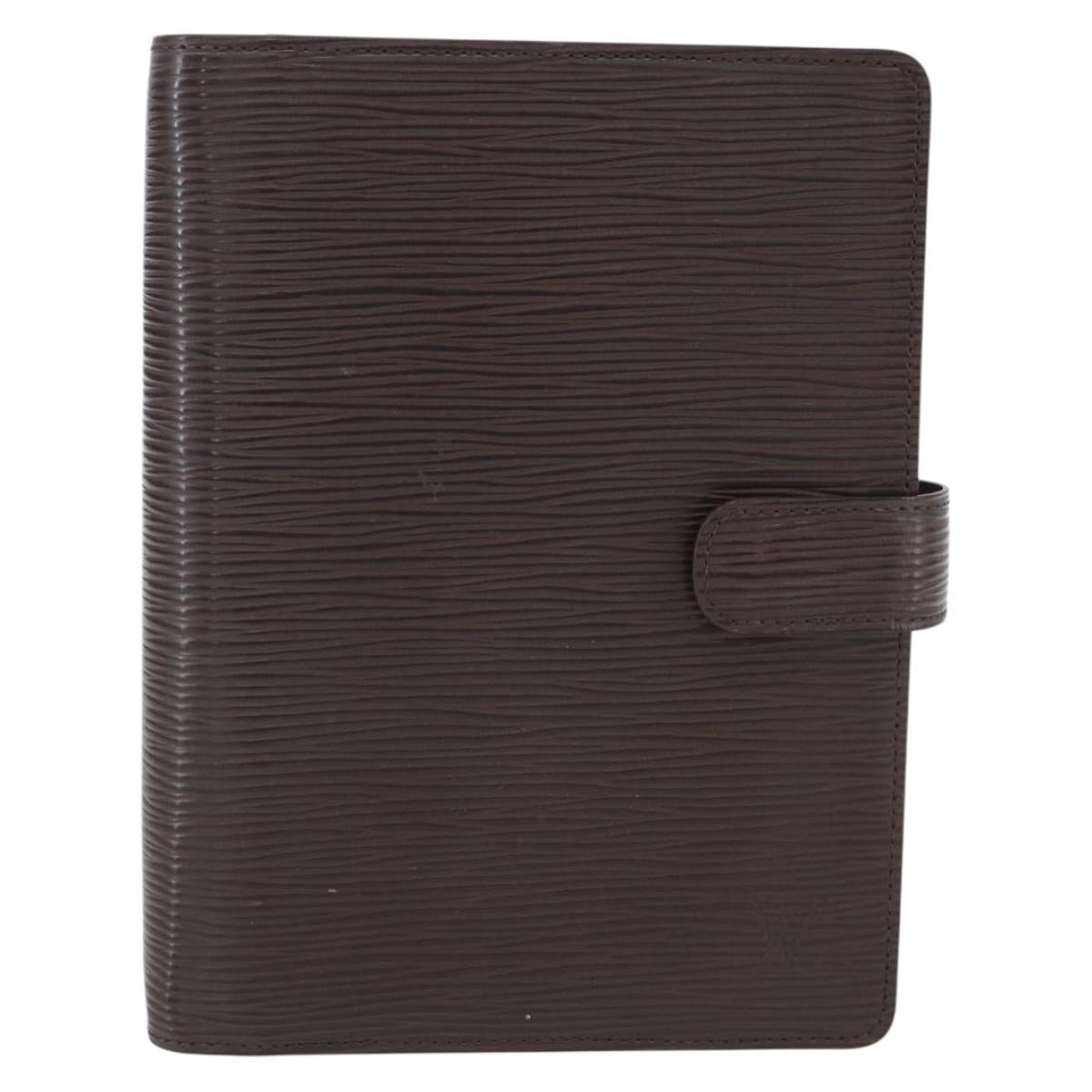 LOUIS VUITTON Epi Agenda MM Day Planner Cover Mocha R2004D LV Auth hk3243