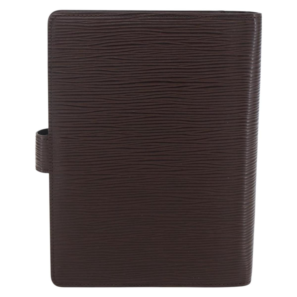 LOUIS VUITTON Epi Agenda MM Day Planner Cover Mocha R2004D LV Auth hk3243