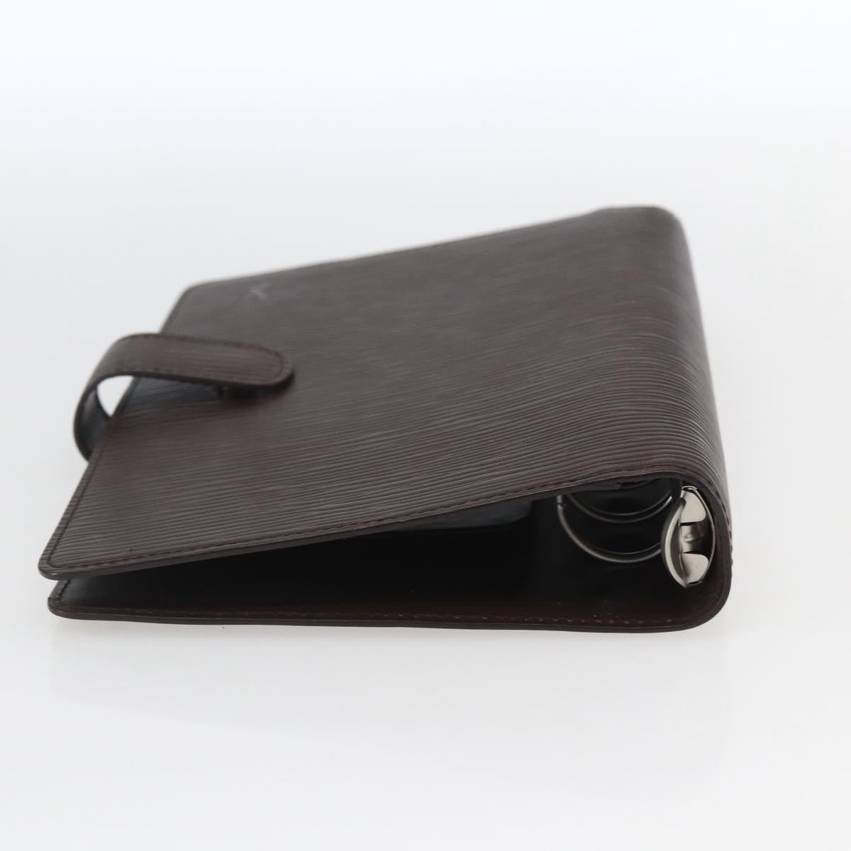 LOUIS VUITTON Epi Agenda MM Day Planner Cover Mocha R2004D LV Auth hk3243