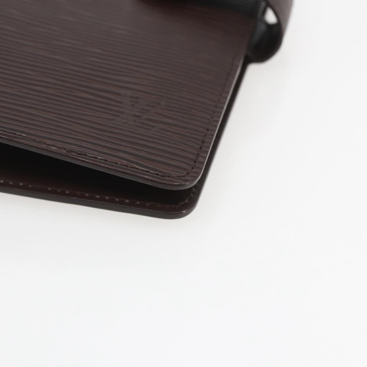 LOUIS VUITTON Epi Agenda MM Day Planner Cover Mocha R2004D LV Auth hk3243