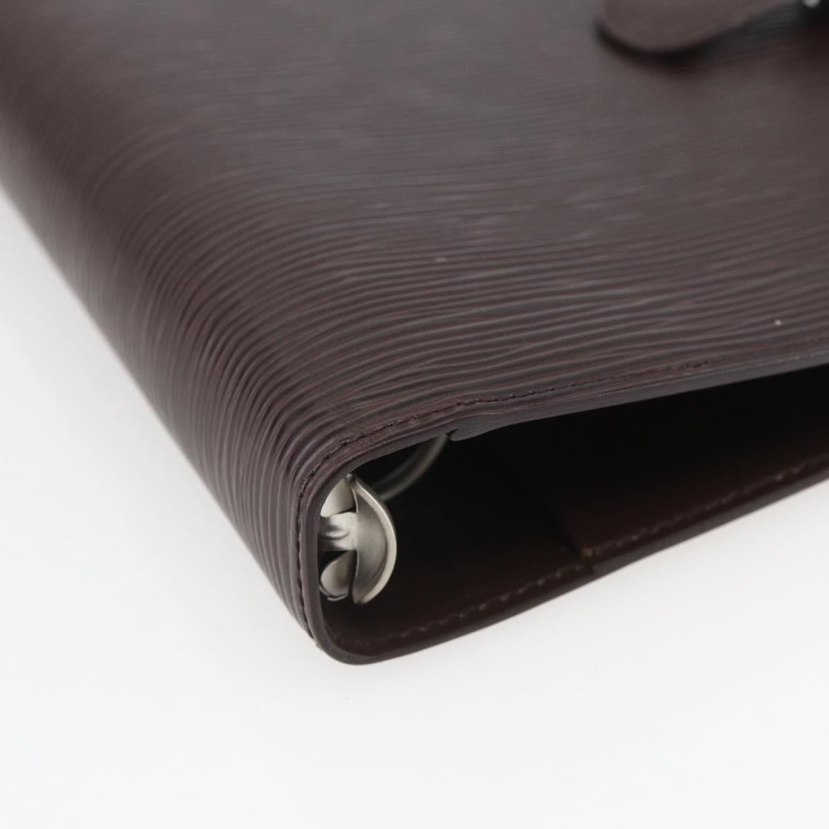 LOUIS VUITTON Epi Agenda MM Day Planner Cover Mocha R2004D LV Auth hk3243