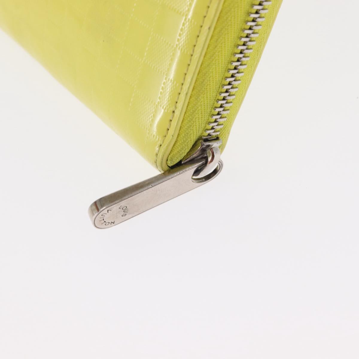 LOUIS VUITTON Damier Facet Zippy Wallet Long Wallet Yellow M94401 LV Auth hk3246