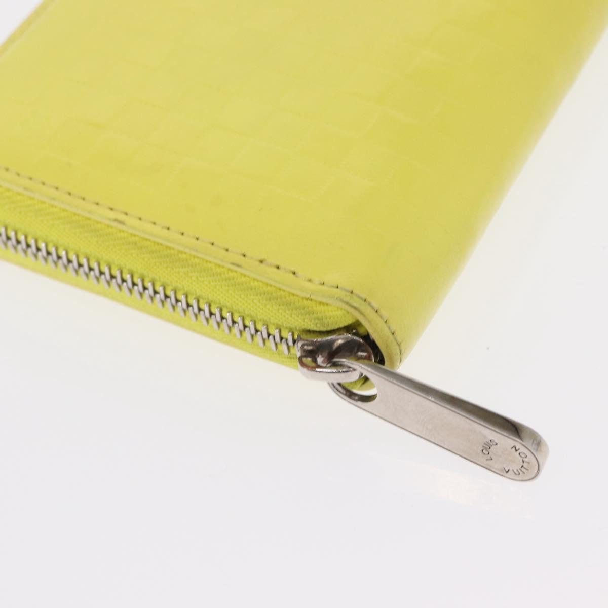 LOUIS VUITTON Damier Facet Zippy Wallet Long Wallet Yellow M94401 LV Auth hk3246