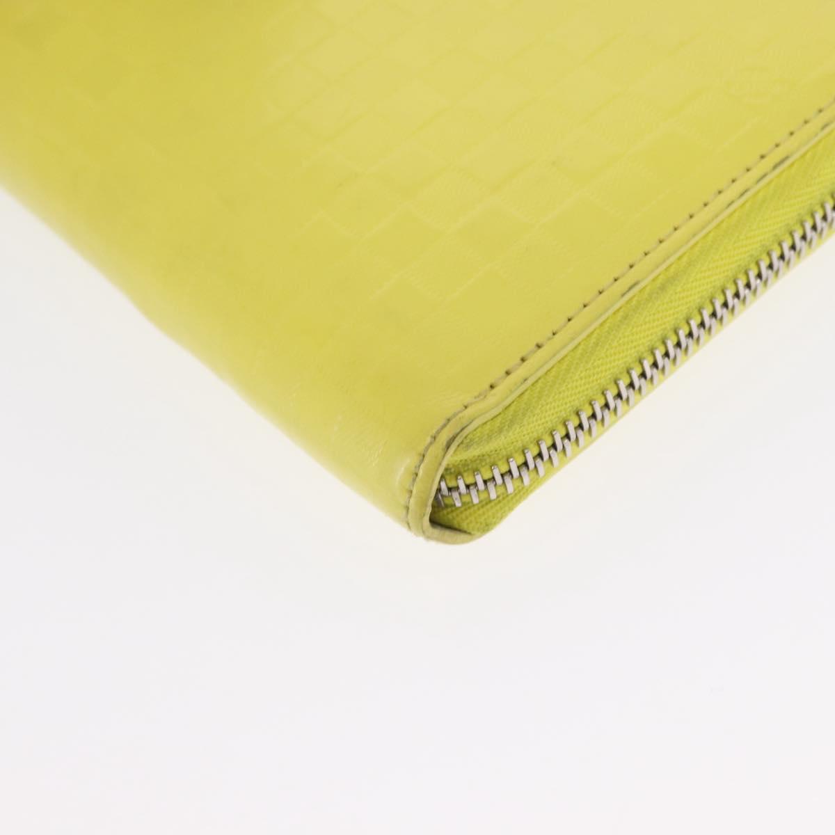 LOUIS VUITTON Damier Facet Zippy Wallet Long Wallet Yellow M94401 LV Auth hk3246