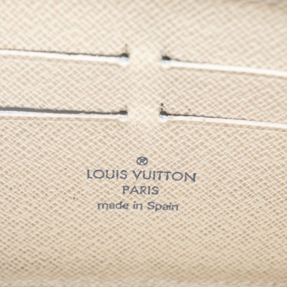 LOUIS VUITTON Damier Azur Zippy Wallet Long Wallet N60019 LV Auth hk3247