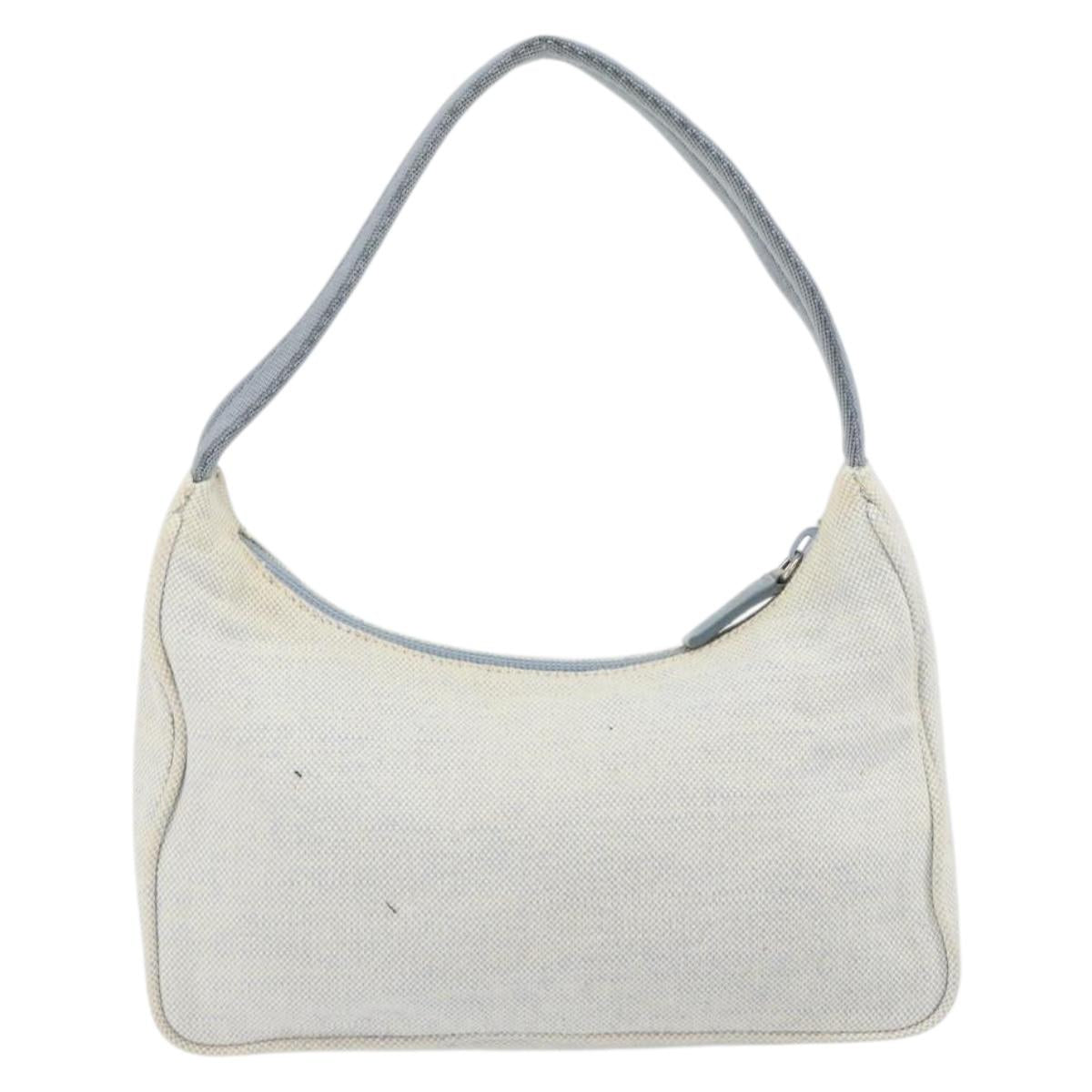 PRADA Sports Hand Bag Canvas Gray Blue Auth hk3257