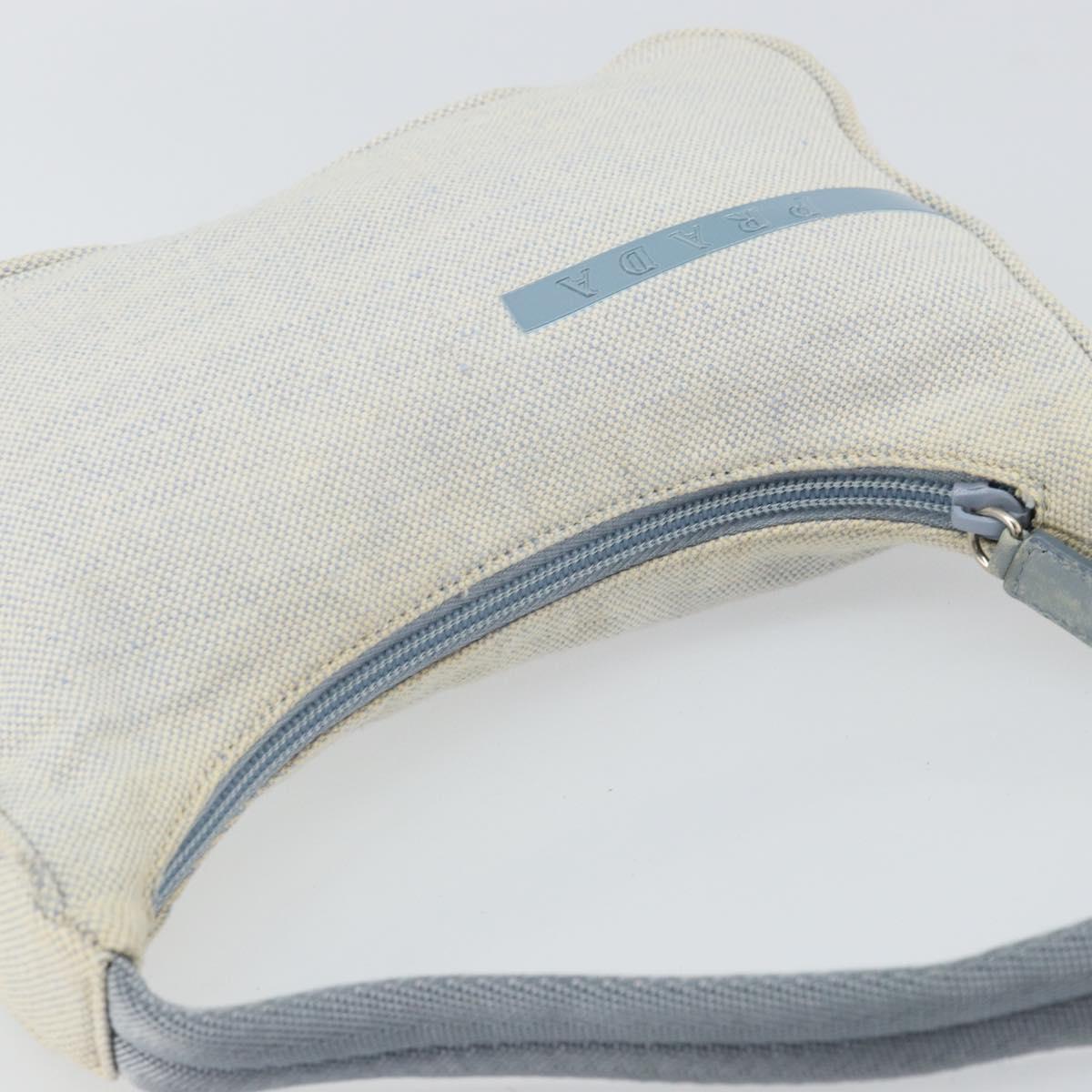 PRADA Sports Hand Bag Canvas Gray Blue Auth hk3257