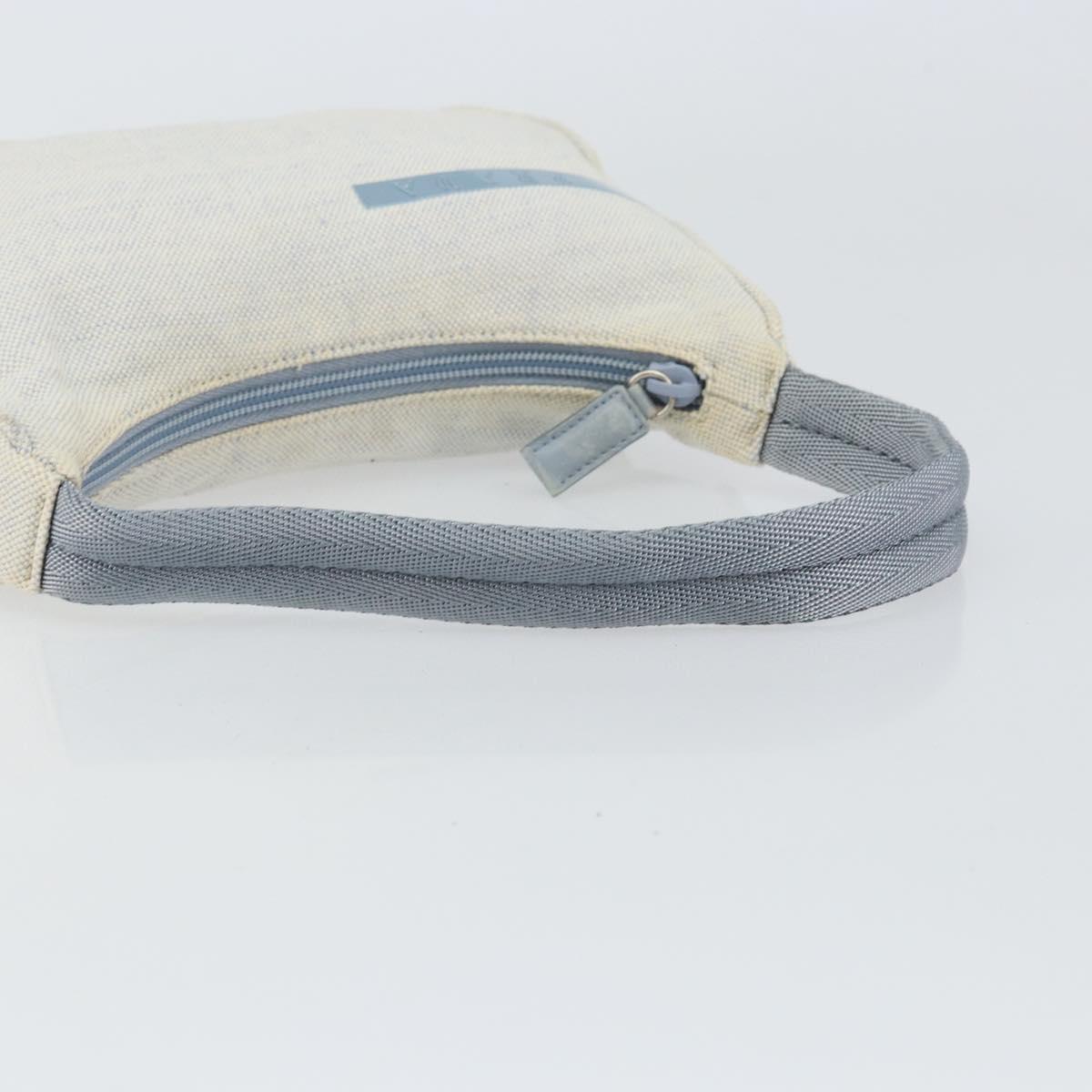 PRADA Sports Hand Bag Canvas Gray Blue Auth hk3257