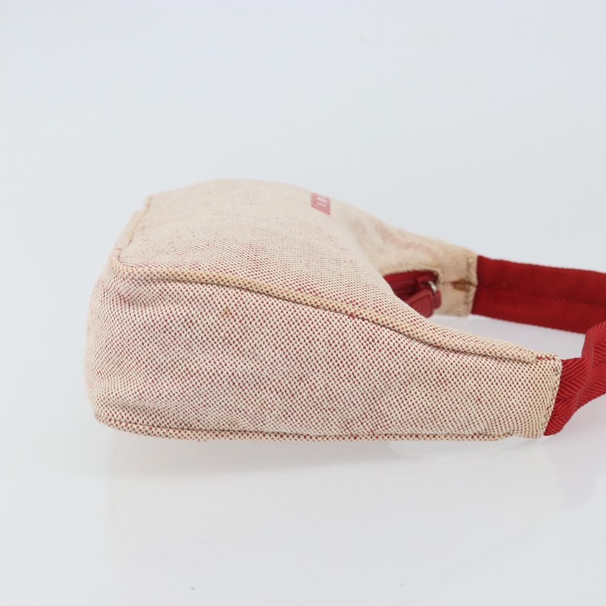 PRADA Sports Hand Bag Canvas Gray Red Auth hk3258