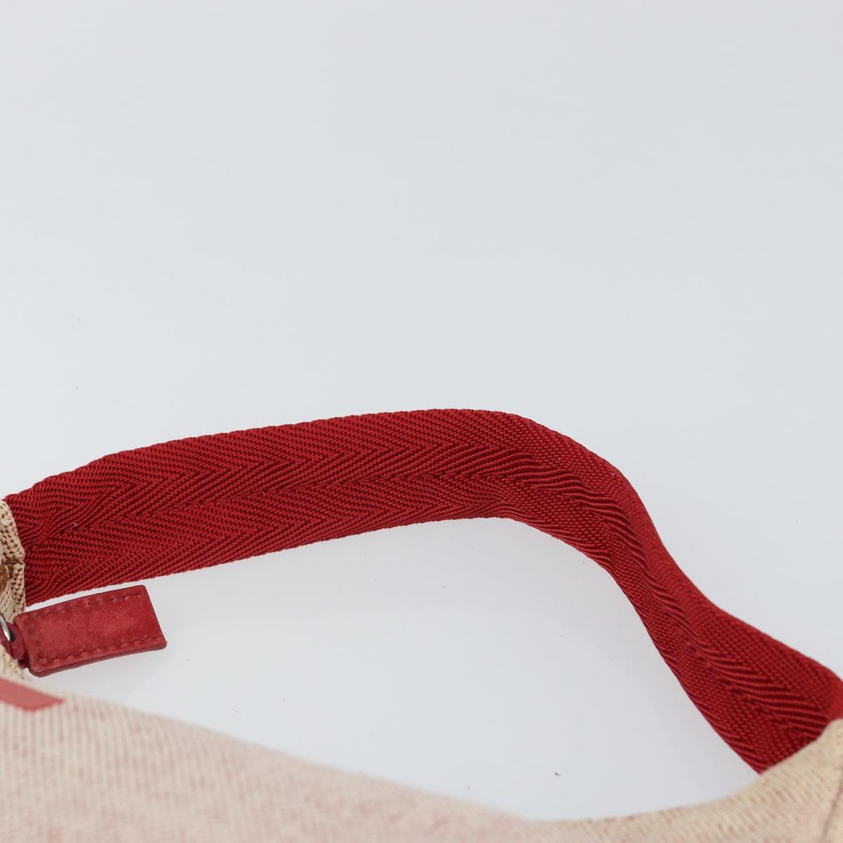 PRADA Sports Hand Bag Canvas Gray Red Auth hk3258