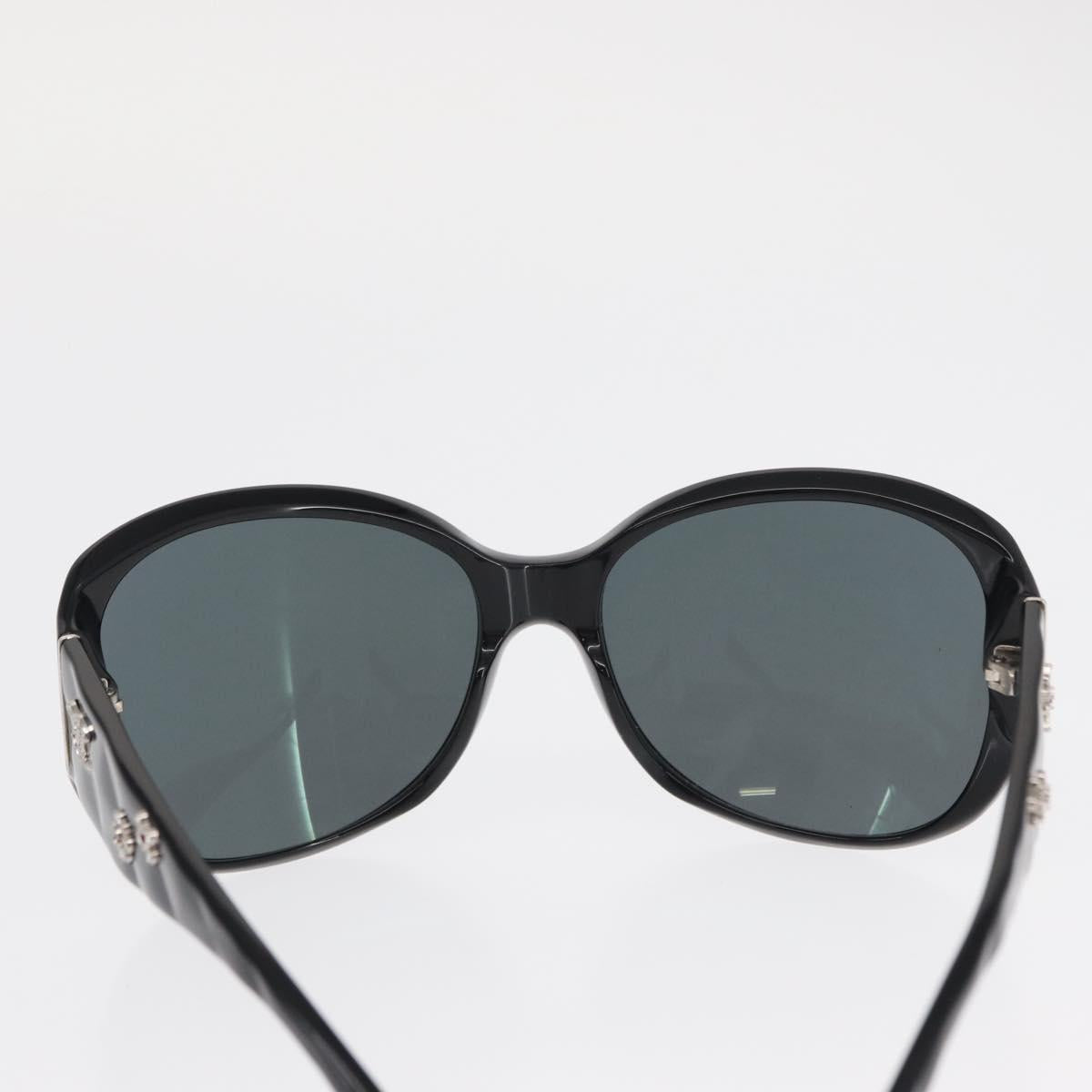 CHANEL Sunglasses plastic Black CC Auth hk3263