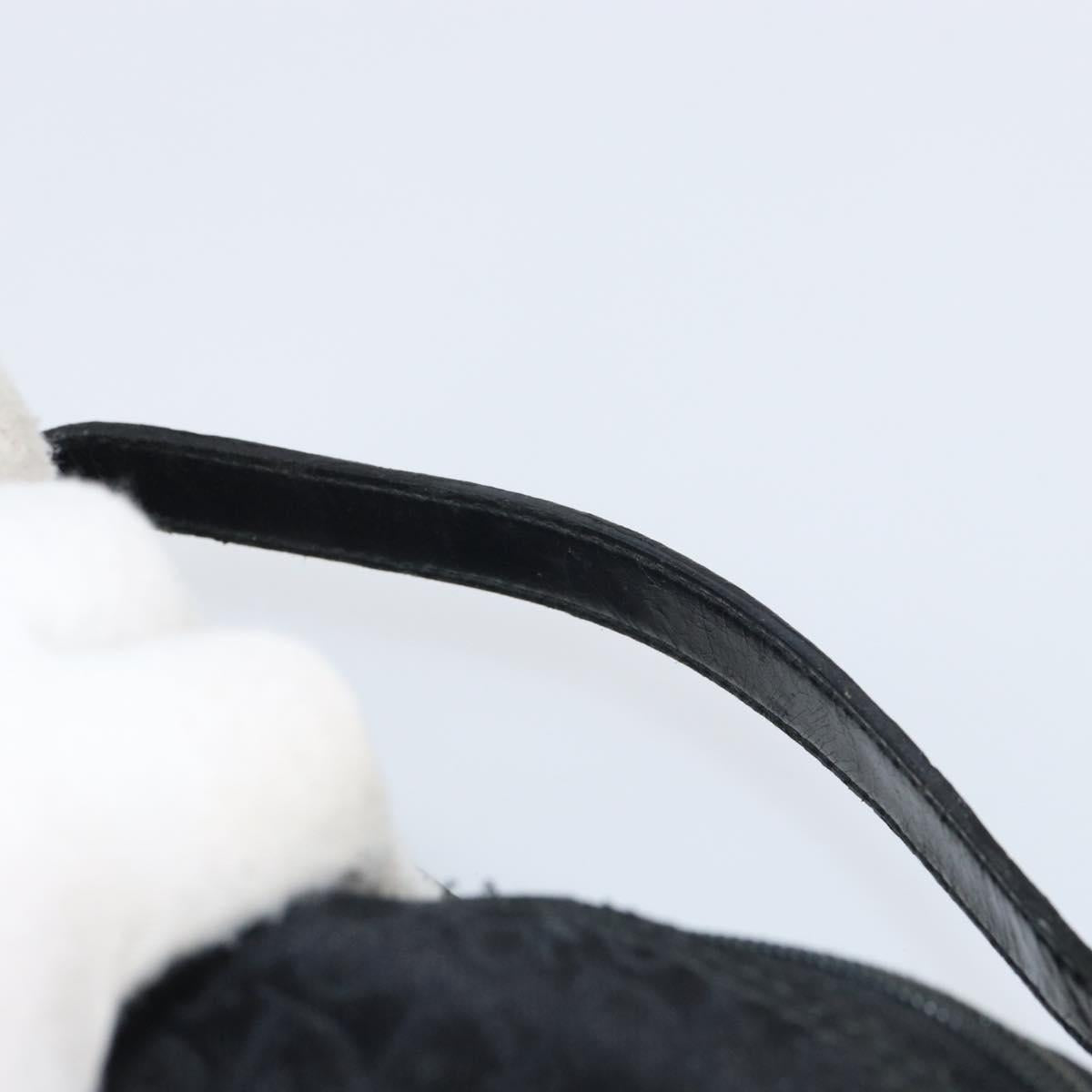 Christian Dior Trotter Canvas Vanity Pouch Black Silver Auth hk3265