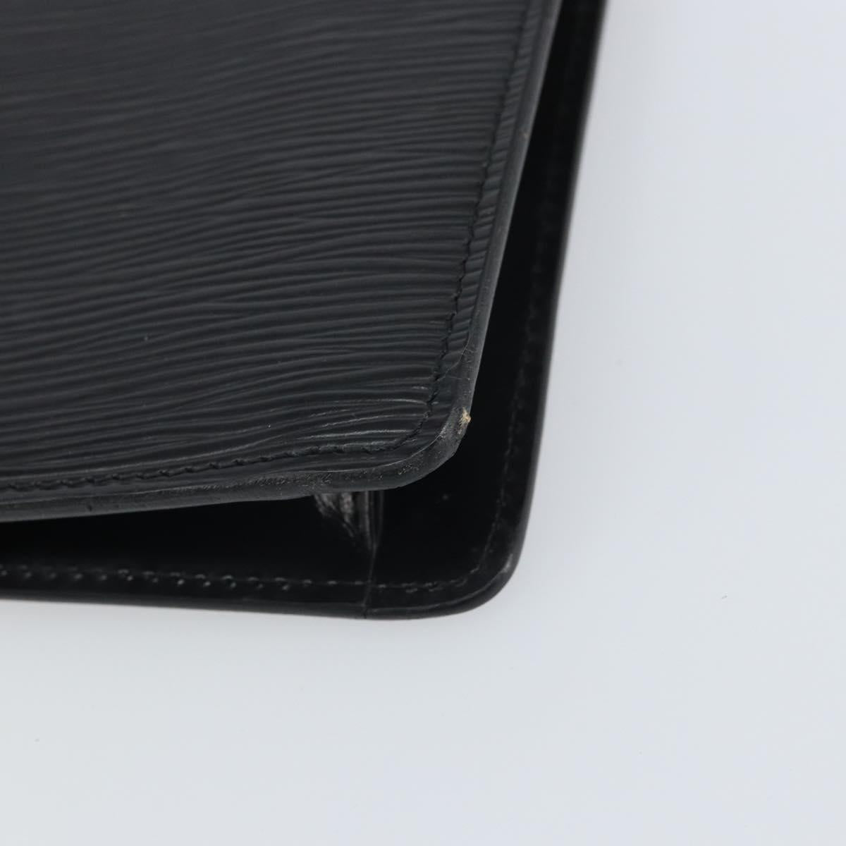 LOUIS VUITTON Epi Montaigne 27 Clutch Bag Black M52652 LV Auth hk3270