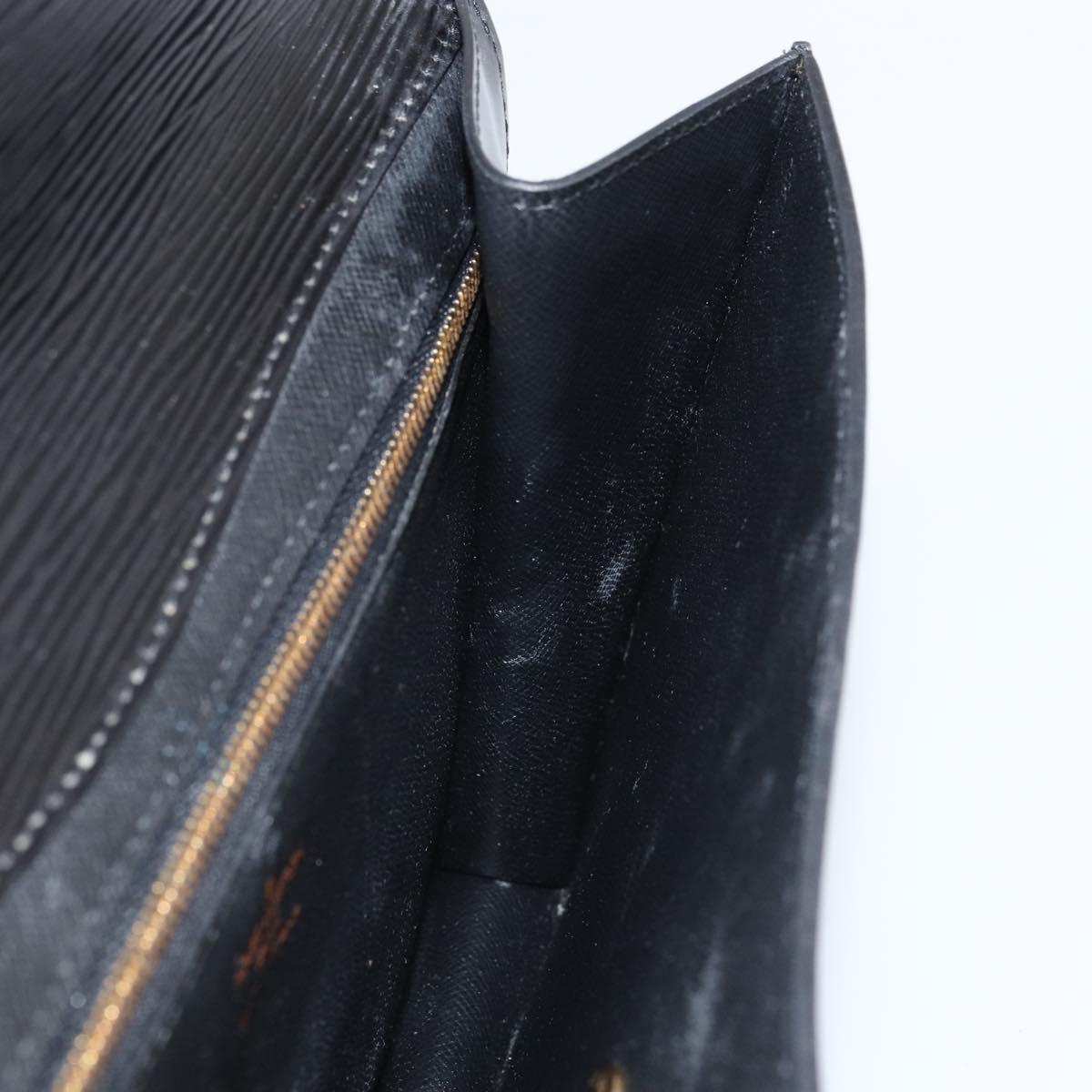 LOUIS VUITTON Epi Montaigne 27 Clutch Bag Black M52652 LV Auth hk3270