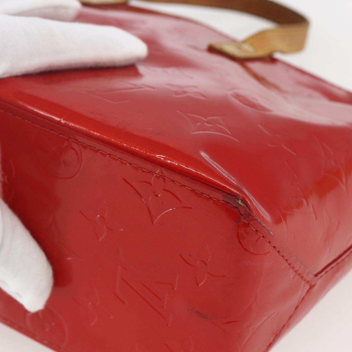 LOUIS VUITTON Monogram Vernis Reade PM Hand Bag Red Rouge M91088 LV Auth hk3277